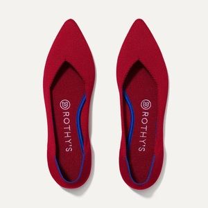 Rothy’s Red Pointed Toe Flats